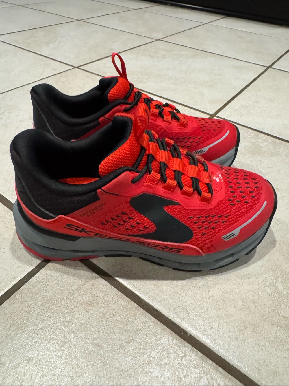 Skechers Boys Red Athletic Sneakers
